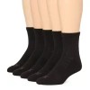 Xersion Running Mens Multi-pack 5 Pair Quarter Ankle Socks In Black