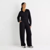 Xersion Scuba Luxe Womens Straight Mid Rise Active Pull-on Pant In Black