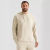 Xersion Scuba Mens Long Sleeve Moisture Wicking Active Hoodie In Sand