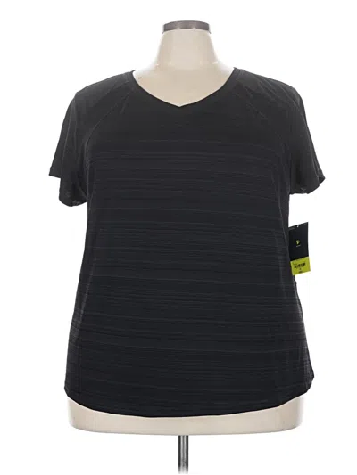 Xersion Short Sleeve Top Gray Scoop Neck Tops