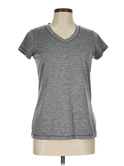 Pre-owned Xersion Short Sleeve Top Gray V-neck Tops