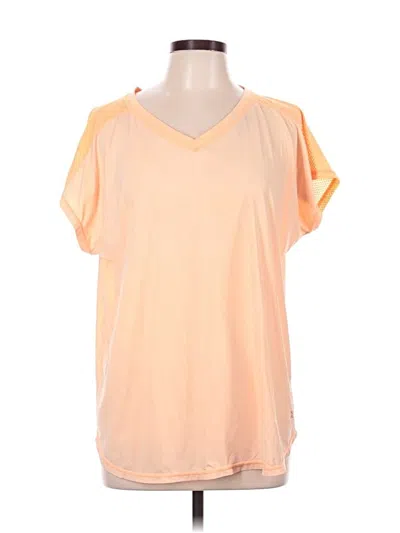 Pre-owned Xersion Short Sleeve Top Orange V-neck Tops