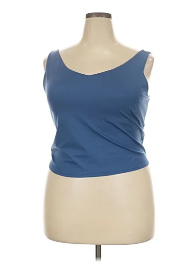 Pre-owned Xersion Sleeveless Top Blue One Shoulder Neckline Tops