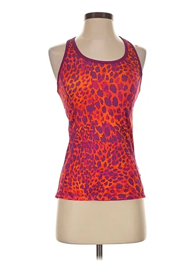 Pre-owned Xersion Sleeveless Top Orange Halter Neckline Tops