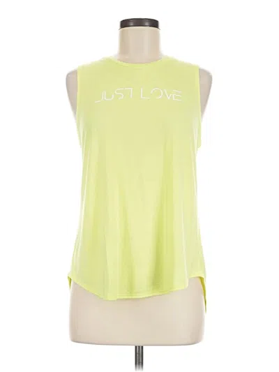 Pre-owned Xersion Sleeveless Top Yellow Halter Neckline Tops