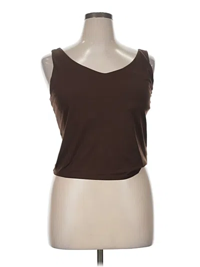 Pre-owned Xersion Sleeveless T-shirt In Brown