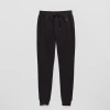 Xersion Super Soft Little & Big Kid Girls Cuffed Mid Rise Regular Fit Fleece Jogger Pant In Black