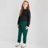 Xersion Super Soft Little & Big Kid Girls Cuffed Mid Rise Regular Fit Fleece Jogger Pant In Green
