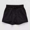 Xersion Super Soft Little & Big Kid Girls Mid Rise Fleece Skort In Black