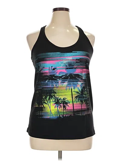 Pre-owned Xersion Tank Top Black Halter Neckline Tops