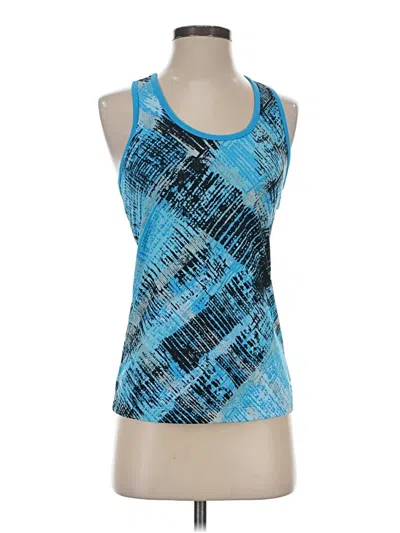 Pre-owned Xersion Tank Top Blue Halter Neckline Tops