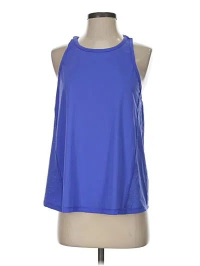 Pre-owned Xersion Tank Top Blue Halter Neckline Tops