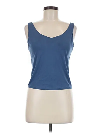 Pre-owned Xersion Tank Top Blue Strapless Neckline Tops