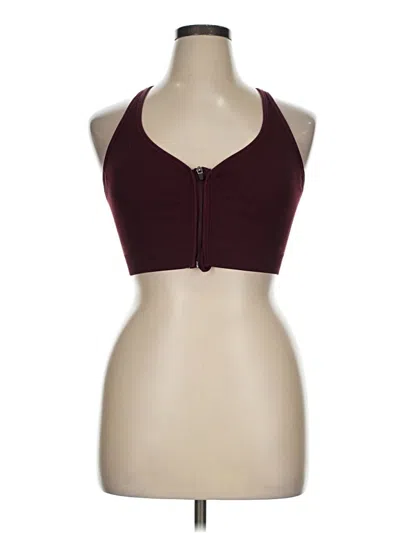 Pre-owned Xersion Tank Top Burgundy Halter Neckline Tops
