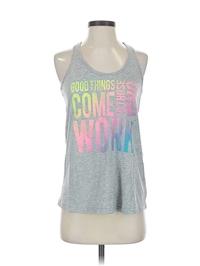 Pre-owned Xersion Tank Top Gray Halter Neckline Tops