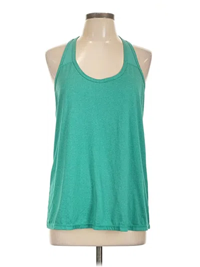 Pre-owned Xersion Tank Top Green Halter Neckline Tops