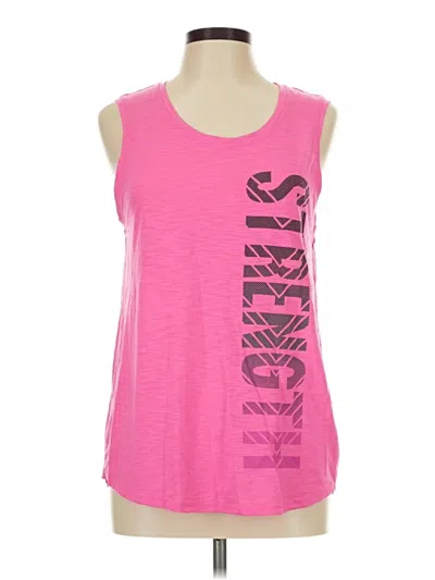 Pre-owned Xersion Tank Top Pink Strapless Neckline Tops