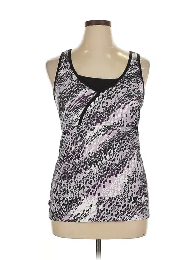 Pre-owned Xersion Tank Top Purple Halter Neckline Tops