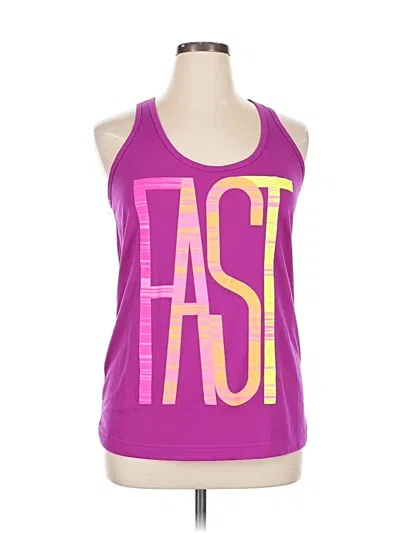 Pre-owned Xersion Tank Top Purple Halter Neckline Tops