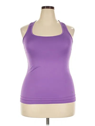 Pre-owned Xersion Tank Top Purple Halter Neckline Tops