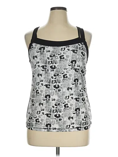 Pre-owned Xersion Tank Top Silver Halter Neckline Tops