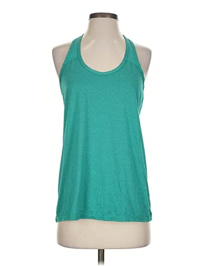 Pre-owned Xersion Tank Top Teal Halter Neckline Tops