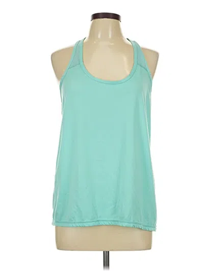 Pre-owned Xersion Tank Top Teal Halter Neckline Tops