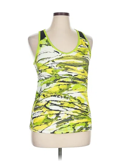 Pre-owned Xersion Tank Top Yellow Halter Neckline Tops