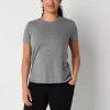 Xersion Womens 2 Pack Cotton Crew Neck Short Sleeve T-shirt In Black