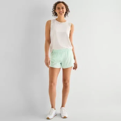 Xersion Womens 3 1/2" Moisture Wicking Quick Dry Running Short In Green