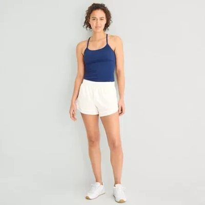 Xersion Womens 3 1/2" Moisture Wicking Quick Dry Running Short In White