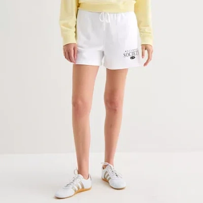 Xersion Womens 4" French Terry Active Pull-on Short In White