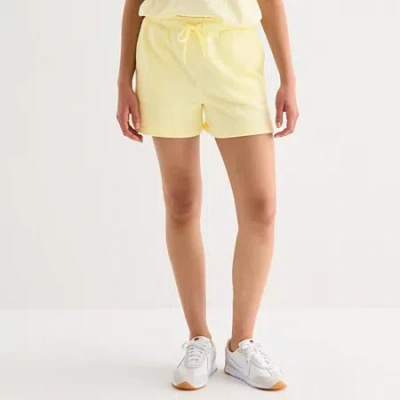 Xersion Womens 4" French Terry Active Pull-on Short In Yellow