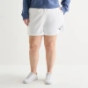 Xersion Womens 4" Plus French Terry Active Pull-on Short In White