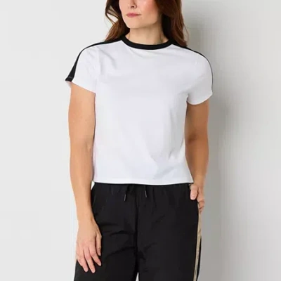 Xersion Womens Crew Neck Short Sleeve Active T-shirt In White