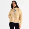 Xersion Womens Heavyweight Novelty Sherpa Softshell Jacket In Sand