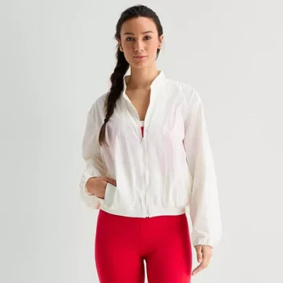 Xersion Womens Lightweight Track Jacket In White