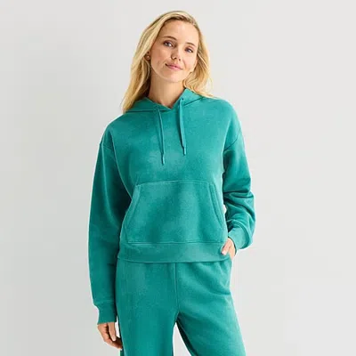 Xersion Womens Long Sleeve Active Tall Hoodie In Blue