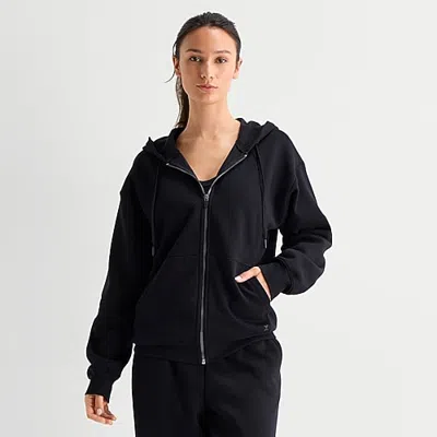 Xersion Womens Long Sleeve Zipper Active Tall Hoodie In Blue