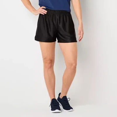 Xersion Womens Mesh Pull-on Short In Black