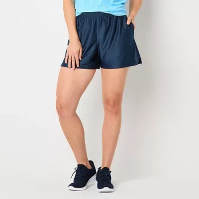 Xersion Womens Mesh Pull-on Short In Blue