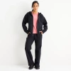 Xersion Womens Oversized Super Soft Fleece Full Zip Hoodie In Black