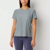 Xersion Womens Performance Crew Neck Short Sleeve T-shirt In Gray