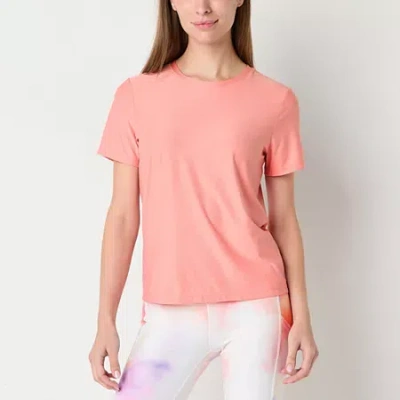 Xersion Womens Performance Crew Neck Short Sleeve T-shirt In Pink