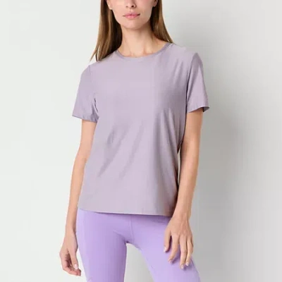 Xersion Womens Performance Crew Neck Short Sleeve T-shirt In Purple