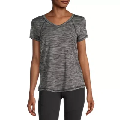 Xersion Womens Performance V Neck Short Sleeve T-shirt Tall In Black