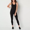 Xersion Womens Scoop Neck Sleeveless Active Bodysuit In Black