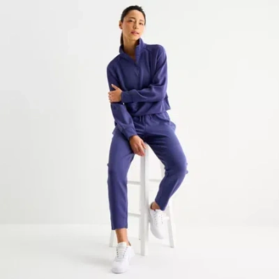 Xersion Womens Scuba Luxe Half Zip Pullover In Blue