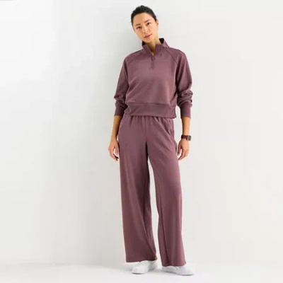 Xersion Womens Scuba Luxe Half Zip Pullover Tall In Brown