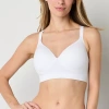 Xersion Womens Seamless Light Support Sports Bra 346590 In White